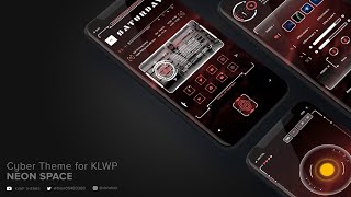 NEWKLWP ThemeAndroid Cyber Theme for android Klwp  NEON SPACE [upl. by Neirual]