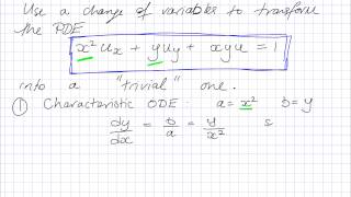 42 Firstorder linear PDE change of variables [upl. by Tearle318]