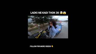 Road rage with girl 😱🤯 shorts motovloger rider funny [upl. by Lledal70]