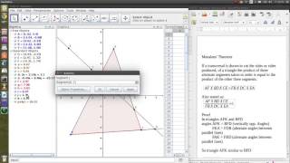 menelaus theorem through geogebra [upl. by Cotsen]