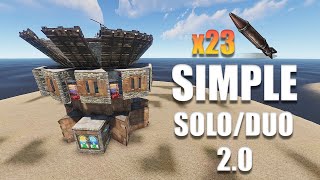 Simple Rust Base Design 2022  SoloDuo Bunker Base 20 Works on Console [upl. by Eelahc603]