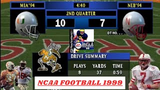 NCAA FOOTBALL 99 Nebraska VS Miami [upl. by Newman700]