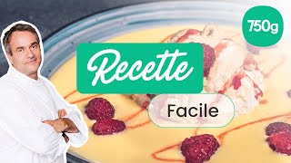 Recette facile  île flottante framboises et verveine  750g [upl. by Adnawyt]