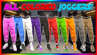 NEW GTA 5 HOW TO GET ALL COLORED JOGGERS AFTER PATCH 168  GTA Online [upl. by Cirted]