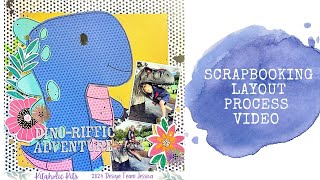 12x12 Scrapbooking Layout Process  Dino [upl. by Ilyse190]