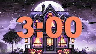 3Minute Halloween Countdown Timer for Classrooms with Fun Spooky Music and Flying Bats🦇🎃 [upl. by Timi]