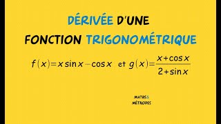 Dérivée dune fonction trigonométrique [upl. by Fredi]