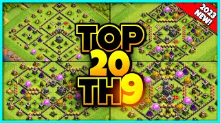 New BEST TH9 BASE WARFARM Base Link 2023 Top20 Clash of Clans  Town Hall 9 War Base Link [upl. by Ytissahc]