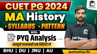 CUET MA History Syllabus 2024  Complete CUET MA History Syllabus amp Pattern  CUET PG History 2024 [upl. by Yesnik507]