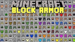 Minecraft BLOCK ARMOR MOD l NOOB vs PRO ARMOR in MINECRAFT l Modded MiniGame [upl. by Aw]