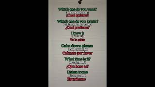 Frases en Ingles y Español video 2 learnenglish [upl. by Wiebmer]