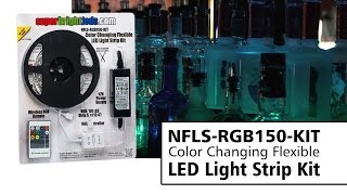 Color Changing Flexible LED Light Strip Kit NFLS RGB150 KIT [upl. by Dewitt342]