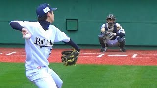 金子千尋 七色変化球健在！2018シーズンへラスト調整！【baseball fan club】 [upl. by Vite]