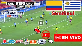 Colombia vs Uruguay en vivo donde ver a que hora juega Colombia vs Uruguay Copa América 2024 hoy [upl. by Ynomrah]