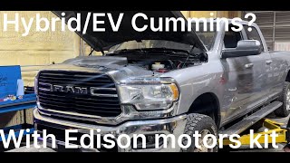 Electric 2021 Ram Cummins with Edison motors conversion kit [upl. by Germin]