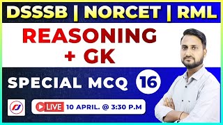 Reasoning  GK  AIIMS NORCET6  Important Question  RJ CAREER POINT [upl. by Stepha]