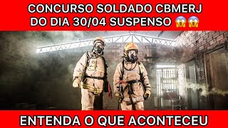 URGENTE  PROVA DO CBMERJ DO DIA 3004 SUSPENSA cbmerj cfocbmerj [upl. by Gladis]