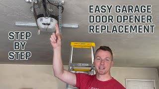 Garage Door Opener and Track Replacement  Step by Step Guide [upl. by Ibrik]