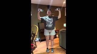 Overhead Arm Raises with Water Bottles [upl. by Sheeree]