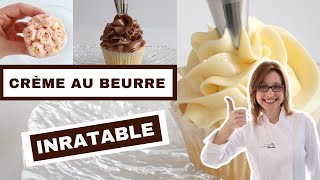 🧁 CRÈME AU BEURRE ULTRA FACILE SANS OEUFS 🧁 2 Ingrédients  Recette VANILLE et CHOCOLAT  Astuces [upl. by Les]