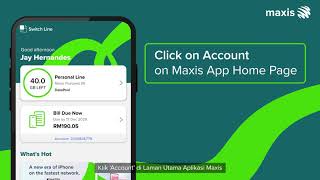 Signing up for Direct Debit via Maxis Postpaid App  Eng [upl. by Ambros]