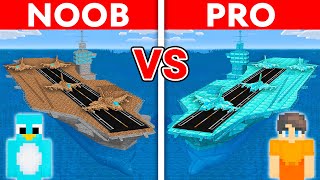 NOOB vs PRO AIRCRAFT CARRIER Build Challenge in Minecraft [upl. by Linden]