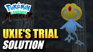 Pokemon Legends Arceus  Uxies Trial Solution The Trial Of Lake Acuity Mission Guide [upl. by Nedmac]