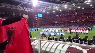 Italia vs Albania 1  0 Himni Kombetar HD [upl. by Ellerehc861]