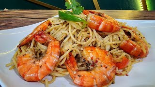 SPAGHETTI AGLIO OLIO SEDAP MACAM KEDAI  Simple Pasta Recipe [upl. by Celia]