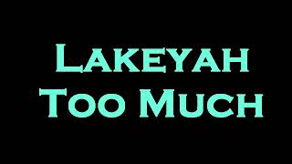 Lakeyah  Too Much InstrumentalKaraoke [upl. by Htennek]