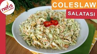 Coleslaw Salata Tarifi  Orijinal Kfc Lezzetinde  Nefis Yemek Tarifleri [upl. by Orfield]