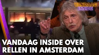 Vandaag Inside reageert uitgebreid op de rellen op Plein 4045 in Amsterdam  VANDAAG INSIDE [upl. by Ollayos]