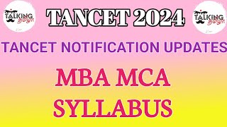 TANCET 2024  MBA MCA SYLLABUS  TANCET MBA MCA ENTRANCE EXAM SYLLABUS talkingtamila [upl. by Nilauqcaj741]