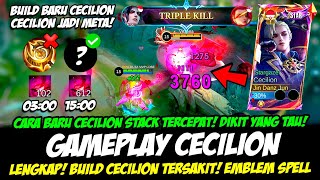 CARA BARU CECILION STACK CEPAT  CECILION 1 HIT❗BUILD CECILION TERSAKIT❗GAMEPLAY CECILION TOP GLOBAL [upl. by Davenport]