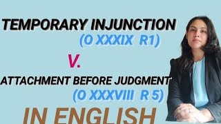 TEMPORARY INJUNCTION V ATTACHMENT BEFORE JUDGMENT CPC [upl. by Gallagher687]