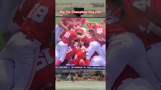 Dog pile Nebraska wins the Big Ten Championship baseball [upl. by Ahtanaram]