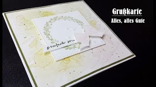 Grußkarte  Einfach so  Aquarell  Stampin Up  Tutorial [upl. by Lodie95]