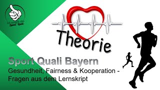 Sport Quali Gesundheit Fairness und Kooperation GFK Theorie  gängiges Lernskript Bayern [upl. by Aciram75]