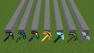 which pickaxe is faster in minecraft experiment [upl. by Kciv106]