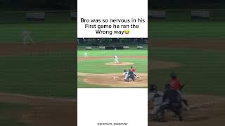 He was moving though😂💀 mlb baseball sports funny fail running run boy nervous anxiety [upl. by Irdua69]