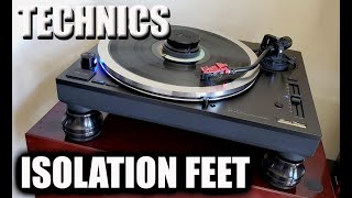 TECHNICS SL1200G 1210G GAE GR TURNTABLE HEIGHT ADJUSTABLE SORBOTHANE AUDIOPHILE ISOLATION FEET [upl. by Maren]