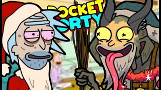 RICK AND MORTY DO CHRISTMAS  Pocket Mortys Multiplayer Episode 22  Gameplay Reaction [upl. by Raina]