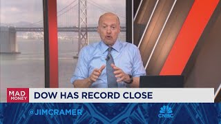 Jim Cramer talks the markets record day and the stocks that got it there [upl. by Inittirb260]