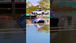 No parking allowed in the fish pond A fisherman drove his car into the fish pond fishbed [upl. by Benedetta]