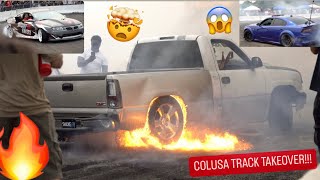 COLUSA TRACK TAKEOVER CRAZIEST LEGAL EVENT EVER TRUCK EXPLODES [upl. by Dralliw]