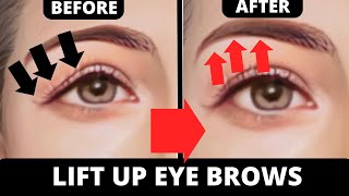 FACE YOGA FOR EYE BROW LIFT  FIX EYE BROWS  HOW TO LIFT EYE BROWS [upl. by Baruch460]