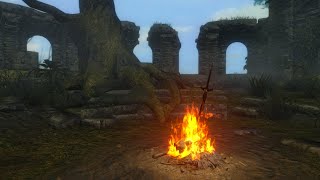 Firelink Shrine Bonfire Dark Souls Gaming Ambience [upl. by Zak549]