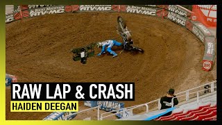 Haiden Deegan CRASH amp Fast Lap  Salt Lake City Supercross Free Practice [upl. by Rhine]