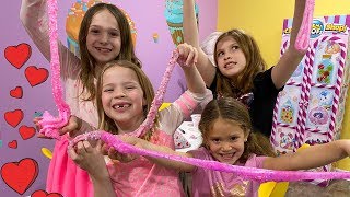 Valentines Day Games  Making Slime with Friends [upl. by Kwarteng]