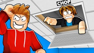 ROBLOX CHOP HIDING INSIDE THE ROOF SECRET SPACE HIDE amp SEEK [upl. by Calder685]